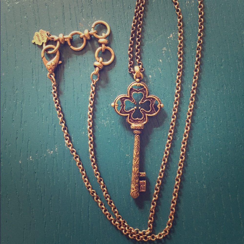 Lucky Brand key vintage long necklace